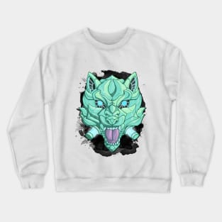 Metal Cyber Wolf Go! Crewneck Sweatshirt